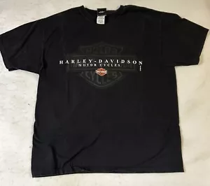 Harley Davidson 2000 Las Vegas Men s Doublesided Graphic T Shirt Black Large - Picture 1 of 4