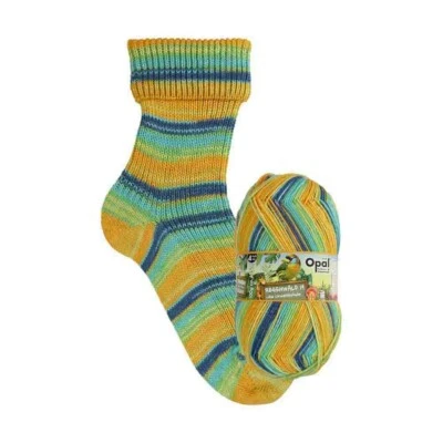 Opal ::6-Ply Sock Yarn Rainforest Collection #11340: sock yarn Gold-Aqua - Image 1 of 2