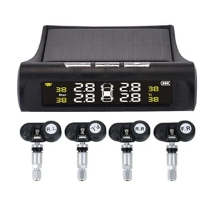 TPMS Tire Pressure Monitor w/ 4 Internal Sensors Solar & USB Charging - Picture 1 of 9