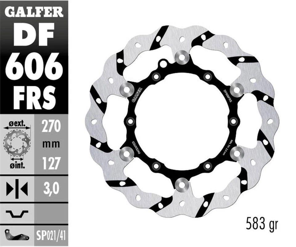 Galfer Disco Freno Anteriore WAVE FLOATING OVERSIZE GROOVED 270 KTM 625 EXC 2003 - Imagem 1 de 1