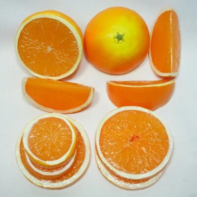 Rebanadas de Fruta Naranja Artificial Aspecto Real 4 Estilos 10 Piezas Surtido 12502024 Foto 1 de 2