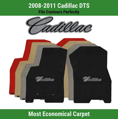 Alfombrillas delanteras Lloyd Velourtex para Cadillac DTS '08-11 con Cadillac negro sobre gris Foto 1 de 4
