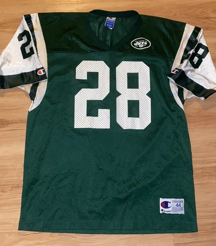 Vintage Champion New York Jets Curtis Martin #28 Jersey Men’s Size 44 (LARGE) Cover