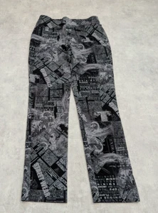 Joseph Ribkoff Trousers Womens UK 12 Newspaper Print Pants L30 Made in Canada - Picture 1 of 10