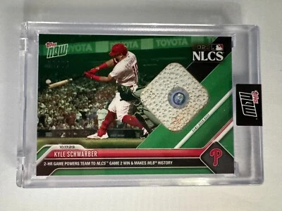 Kyle Schwarber Game-used NLCS Base Relic 72/75 2023 Topps Now Card #1012B - Image 1 of 3