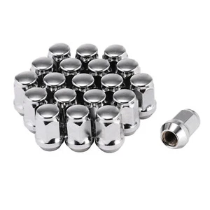 20 Chrom Radmutter Mutter M12x1,5x35 Sw19 Kegelbund Kegel 60° Alu Stahl Felgen - Bild 1 von 10