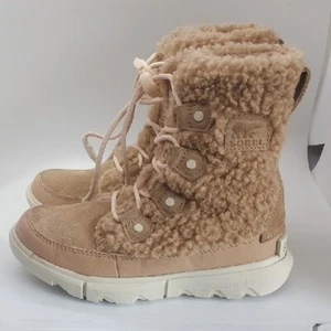 Sorel Explorer Faux Shearling Kids Insulated Sherpa Boots US Size 1 - Picture 1 of 6