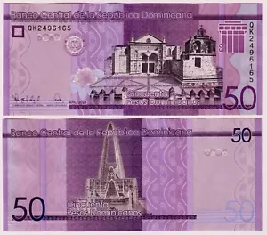 Dominican Republic 50 Pesos 2023 P-189 (new) UNC Banknote - Cathedral / Basilica - Bild 1 von 3