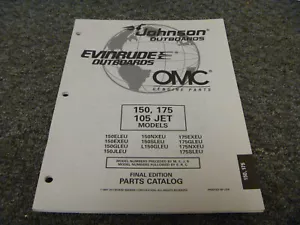 1997 Evinrude Johnson 150 175 105 Jet Outboard Final Parts Catalog Manual xz - Picture 1 of 1