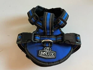 Arnés para perros Bolux reflectante transpirable ajustable pequeño azul negro en muy buen estado - Imagen 1 de 7