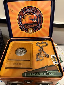 Rareza: Fossil 1998 Collectors Club Series * Reloj de bolsillo "Express" - Imagen 1 de 7