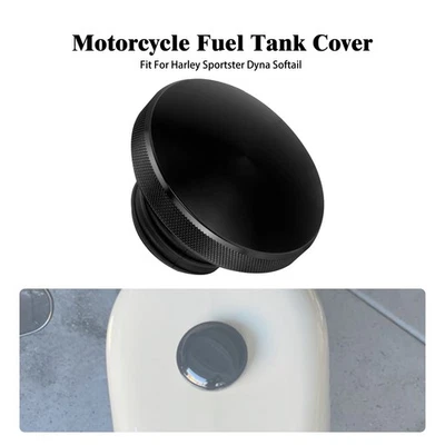 Black Vented Right Thread Fuel Tank Gas Cap For Harley Sportster 883 1200 48 72 - Image 1 of 4