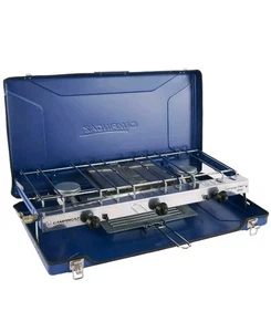 Campingaz Camping Chef Estufa Plegable Doble Quemador con Parrilla Cocina Exterior - Imagen 1 de 9