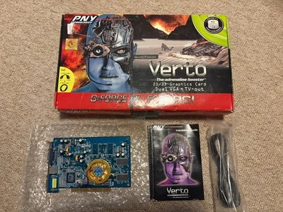 Dual Monitor PNY Verto GeForce FX5200 128MB DDR PCI Graphics Card- GF05200PUD110 - Image 1 of 2