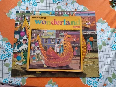 Vintage Waddingtons Jigsaw.  Janet Rawlins Wonderland. St George's Day Parade  - Image 1 of 4