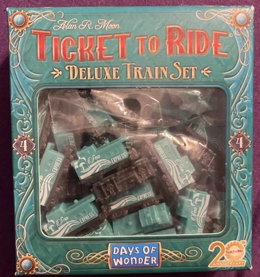 Ticket to Ride Deluxe Train Set #4 Green Trains 20th Anniversary New Sealed - Image 1 of 2
