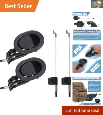 Heavy-Duty Recliner Pull Handle Set: 2  Handles for All Brands, 3.5" x 3" - Image 1 of 4