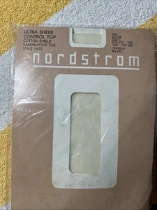 Vintage Nordstrom Ultra Sheer Control Top Pantyhose Peaches N' Cream Size C - Picture 1 of 9
