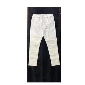 NWT Ann Taylor LOFT White High-Rise Skinny Jeans Size 10 Fringe Hem 26” - Picture 1 of 3