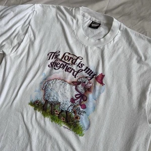 Camisa Jesucristo Para Hombres XL Señor Es Mi Pastor De Colección Puntada Única Salmo 23:1 - Imagen 1 de 18
