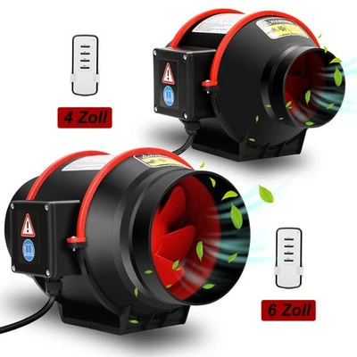 MARKENLOS Rohrventilator Wand Ventilator CE Lüfter 100/150mm Kleinraum Regelbar Wandlüfter