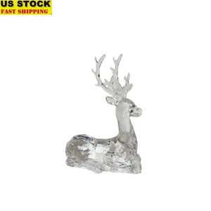 Acryl liegender Hirsch Weihnachten Tischplatte Dekor Urlaub Herzstück elegantes Design - Bild 1 von 7