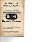 1946 Mccormick-Deering Harvester-Trasher No.52R Setting Up Instructions Manual
