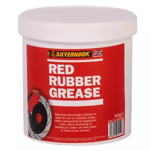Silverhook Red Rubber Grease 500g Hydraulic Brakes Clutch & Suspension - Picture 1 of 2