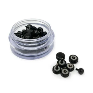 Black Watch Crowns x50 Spare Replacement Parts PVD Steel crowns for Watches - Picture 1 of 2