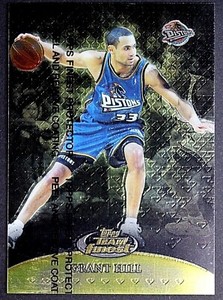 1999 TOPPS GRANT HILL TEAM FINEST #TF9 228 /250 GOLD SP PISTONS 💎🔥💎🔥