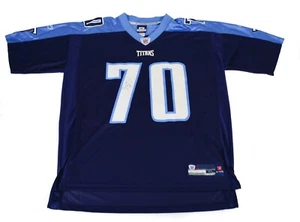 Camiseta deportiva de fútbol americano autografiada de los Tennessee Titans XL TN talla XL (Ty Sambrailo #70) - Imagen 1 de 16