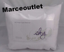 Sky Solid Basic 500 Thread Count Pima Cotton Queen Sheet Set White