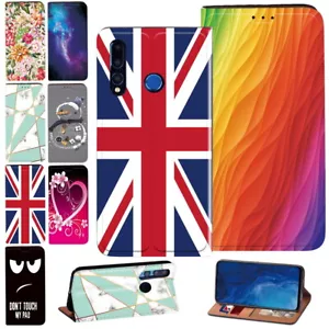 For Huawei Honor X6 X6A X7 X8 -Printed PU Leather Phone Stand Folio Cover Case - Picture 1 of 16
