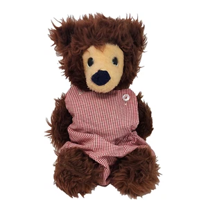16" VINTAGE 1976 ANIMAL FAIR BARNEY BROWN FUZZY BEAR STUFFED ANIMAL PLUSH TOY - Picture 1 of 7