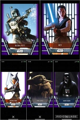 Topps Star Wars Digital Card Trader 150 Card Purple Holocron Base Insert Set - Image 1 of 4