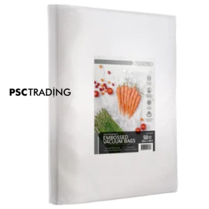 Vacuum Bags Embossed Foodtek 50 Piece Size: 15x30cm Home Butcher - Imagen 1 de 3
