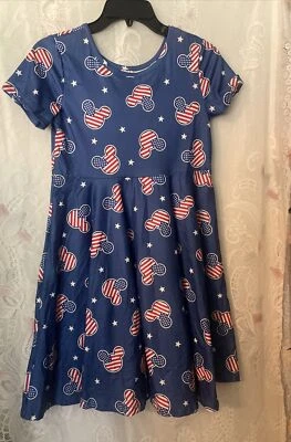 Girls Mickey Mouse ( Non Branded) Red, White & Blue Girls Dress Size 5XL - Image 1 of 4