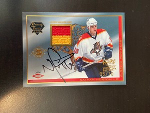 2003-04 Pacific Luxury Suite Nathan Horton Rookie Auto Patch Jersey GOLD /10