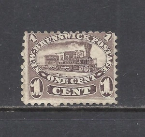 NUEVO BRUNSWICK SCOTT 6a MNG FINO - 1860 1c MARRÓN EDICIÓN VIOLETA - LOCOMOTORA (B) - Imagen 1 de 2