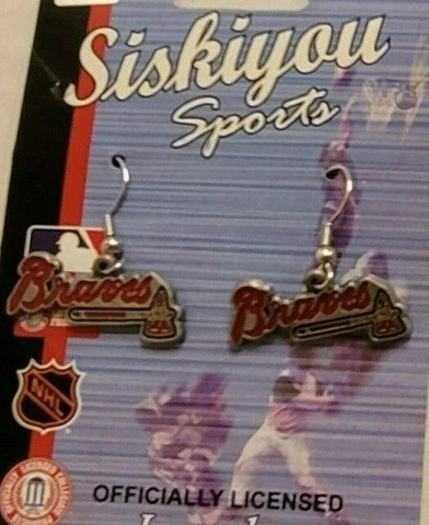 MLB Atlanta Braves Earrings, NEW (Logo) Cover
