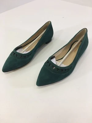 NINE WEST WOMENS ALLEYNE SUEDE POINTED TOE FLAT DARK TEAL SZ 6.5 NEW - Image 1 of 4
