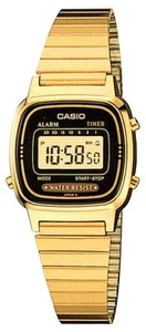 Casio LA670WGA-1, Digital Watch, Goldtone Metal Band, Alarm, Timer - Picture 1 of 2