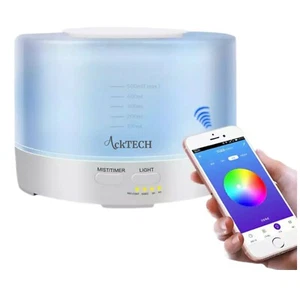 ACKTECH Wi-Fi Smart Essential Oil Diffuser 500ml Ultrasonic Aroma Diffuser/Humid - Picture 1 of 5