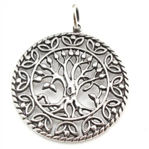 Classical Tree of Life Yggdrasill Sterling Silver Pendant Pagan P013 - Picture 1 of 5