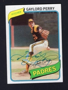 Gaylord Perry 1980 Topps Autographed Card #280 - Picture 1 of 2