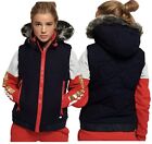 Superdry Womens Sportswear Gilet - Size 8 - Navy - Hooded - BRAND NEW - RRP 95