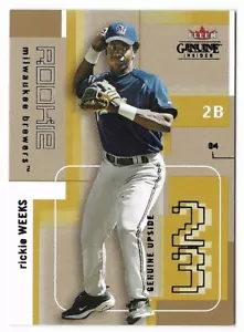 Rickie Weeks 2004 Fleer Genuine Rookie Upside #101 /799 Milwaukee Brewers MLB RC - Picture 1 of 2