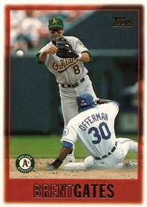 1997 Topps # 296 Brent Gates Oakland Athletics