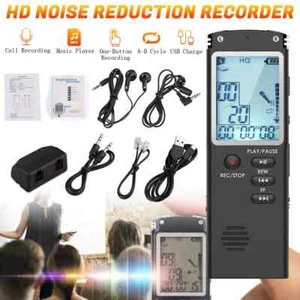 Lecture Digital Voice Recorder Dictaphone Audio MP3 Sound Mini Spy Recorder Mic - Picture 1 of 16