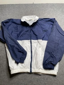 Vintage Augusta Nylon Windbreaker Golf Jacket Size M Blue White - Picture 1 of 10